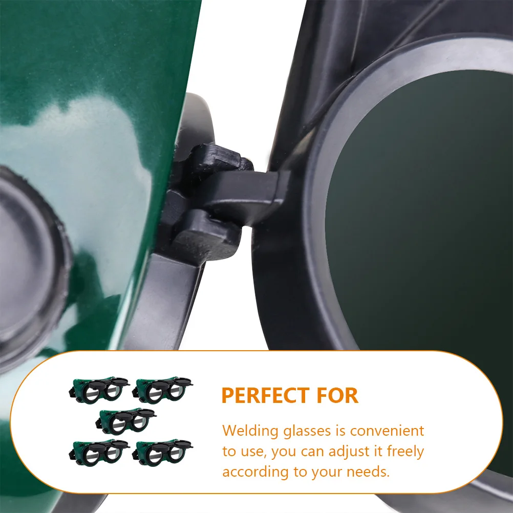 5 pièces lunettes de soudage Pc et lentille en verre sangle réglable lunettes de protection pour le soudage meulage coupe lunettes de sécurité