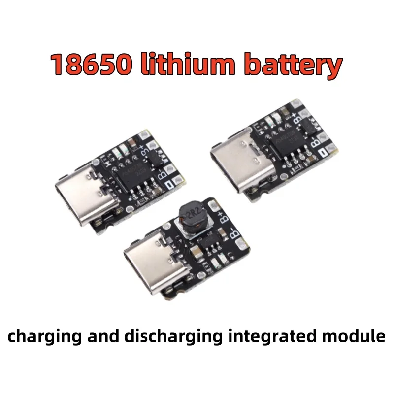 5V charging and discharging integrated module 3.7V 4.2V18650 lithium battery charging boost power board protection Type-C