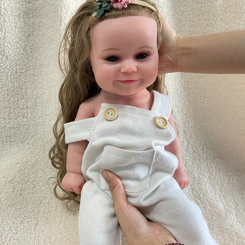 50 CM Volledige Soild Siliconen Reborn Baby Meisje Maddie Handgemaakte Schilderij met Zichtbare Aderen Levensechte Zachte Bebe Pop Kerstcadeau