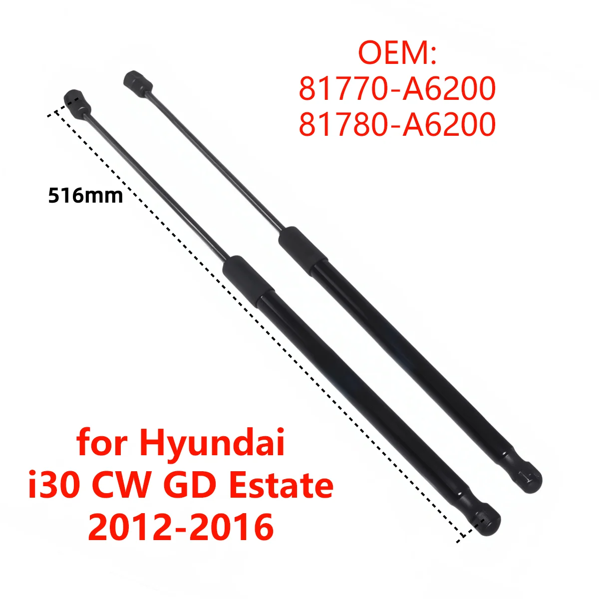 

2Pcs 81770-A6200 for Hyundai i30 CW GD Estate 2012-2016 Car Rear Trunk Boot Tailgate Gas Struts Lift Support Rods