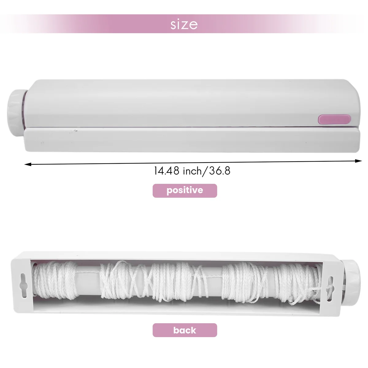 

【Price-Drop!】Retractable Clothesline Telescopic Indoor Outdoor Wall Mounted Clothes Dryer Line Drying Rope Hanger (5 Lines)