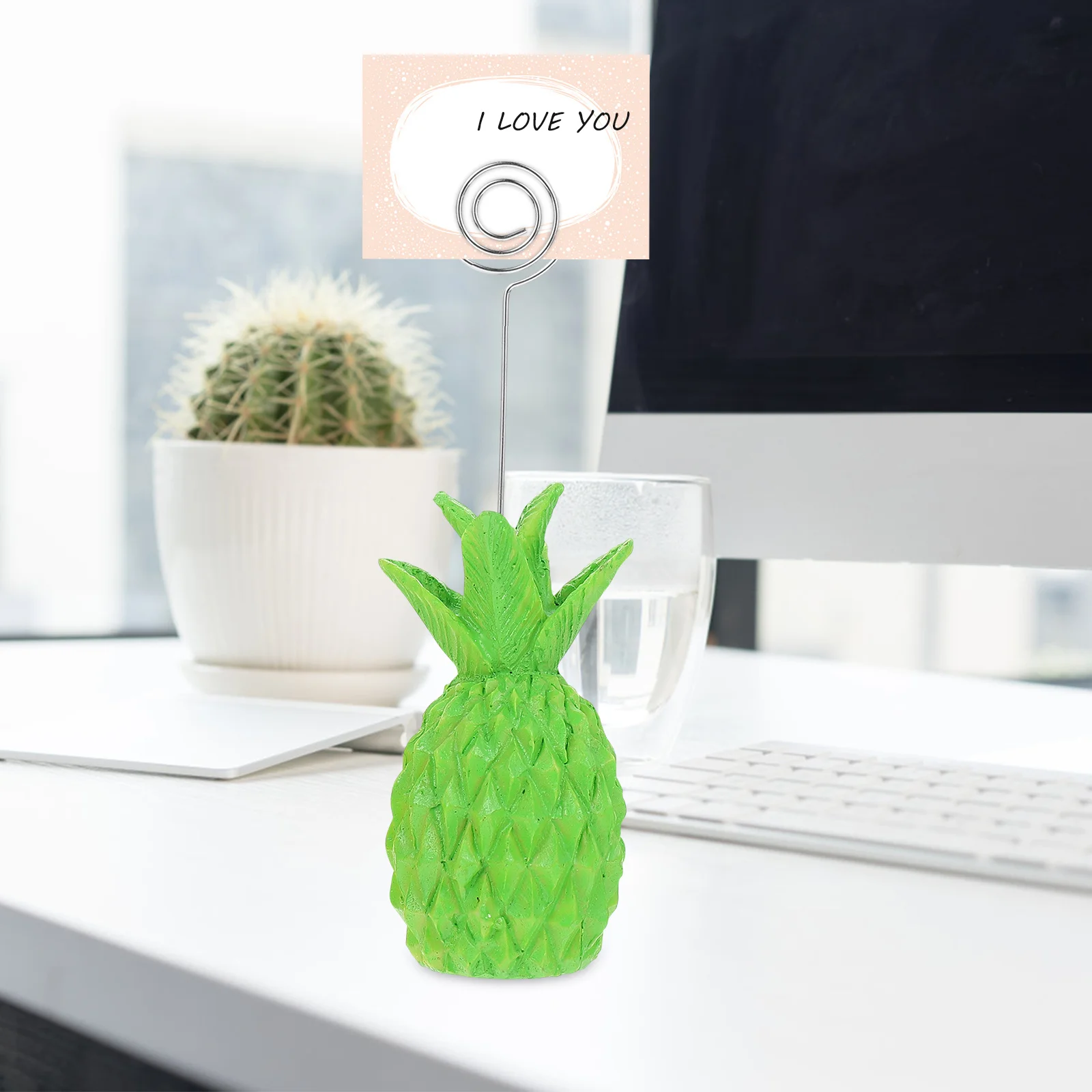 

2Pcs Pineapple Postcard Holders Desktop Photo Clips Creative Memo Clips Note Paper Clamps Pineapple Shaped Clamps