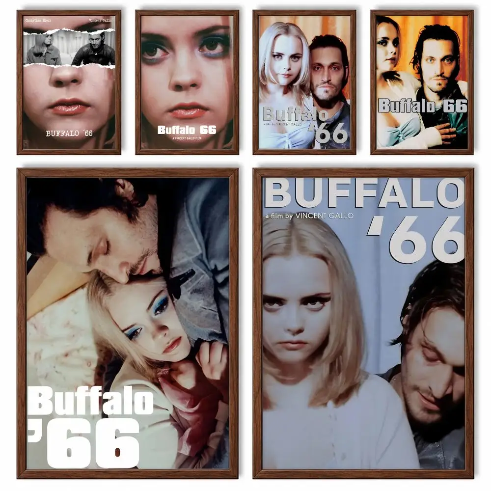 Cult Independent Drama Movie Buffalo 66 Poster Self-adhesive Waterproof Paper Sticker Art Coffee House Bar Room Wall Decor