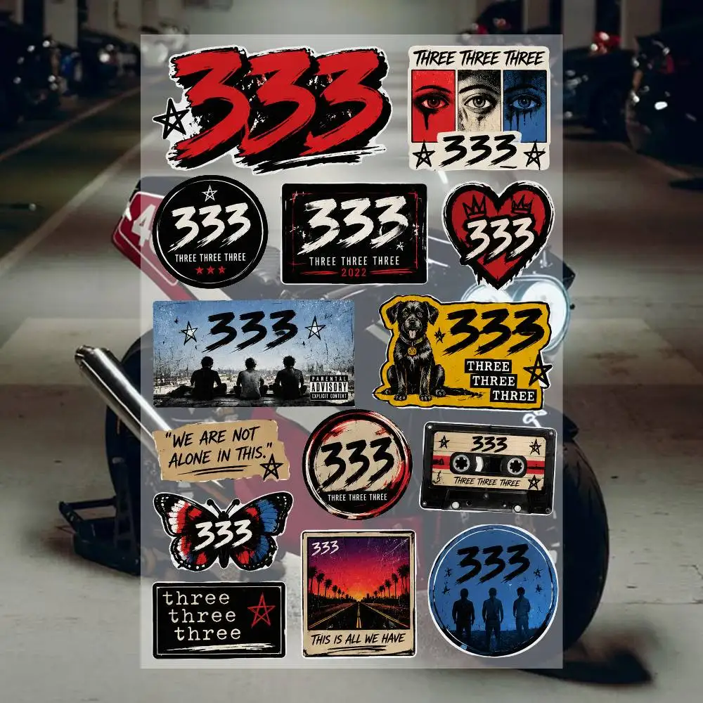3-3-3- Wasserdichte Vinyl-Aufkleber für Auto, Motorrad, Fahrrad, Skateboard, Laptop, Flasche, Handy