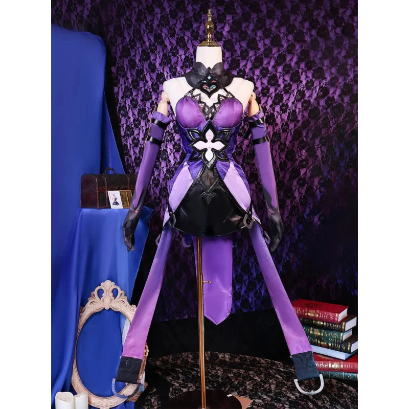 Black fzAnime Game Honkai Star Rail Cosplay Costume pour femme, uniforme de vêtements, ensemble mystérieux et élégant