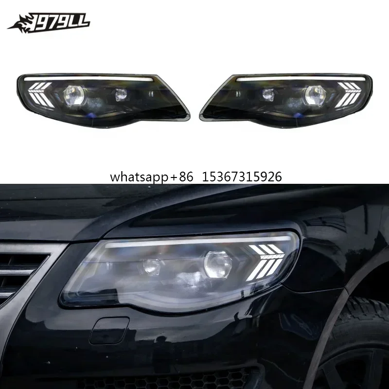 [1979ll] Car parts 2007 2008 2010 front headlamp upgrade to led headlights for vw volkswagen touareg