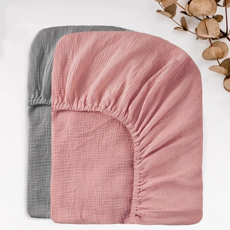 J15U الطفل المجهزة ورقة الرضع التمريض سرير طفل غطاء السرير المجهزة ملاءات فراش كم غطاء قابل للإزالة #4