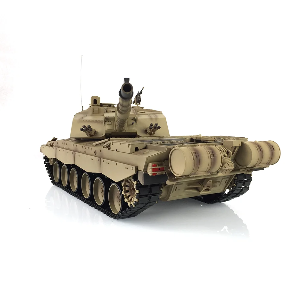 Heng Long 1/16 escala 7,0 plástico Ver Challenger II 2,4G RTR RC tanque modelo 3908 ruedas de caja de cambios amarillas pintadas unidad de humo TH17734