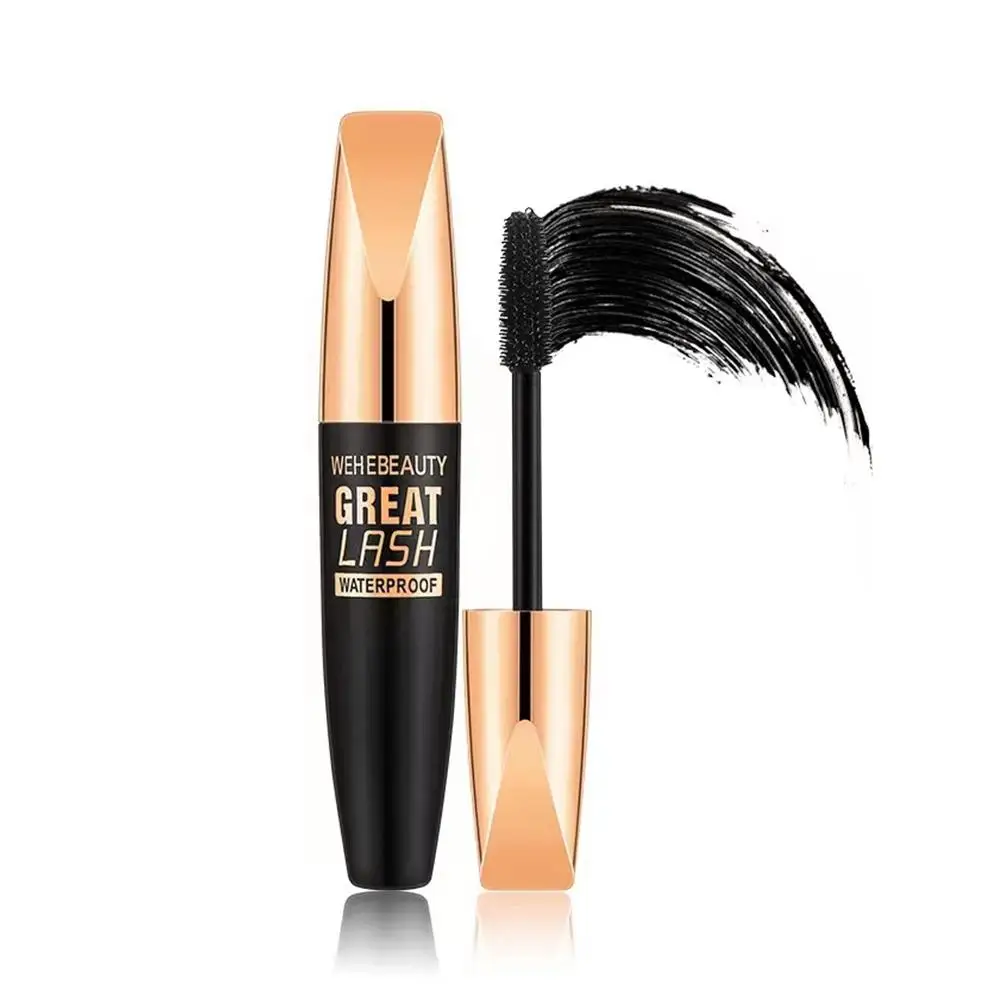 InjFiber-Mascara 2 en 1 pour les yeux, 4D, waterproof, allongeant, cosmétiques, maquillage, W5a3