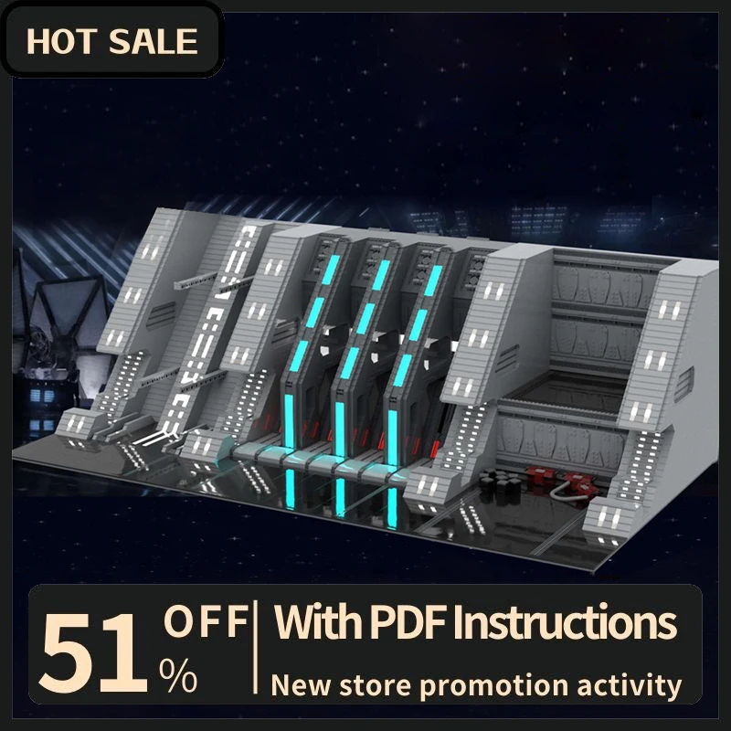 

New 9696Pcs Famous Star Battle Movie Moc Hangar Six of The Finalizer Model Building Blocks Diy Creative Ideas Kids Toys Gifts