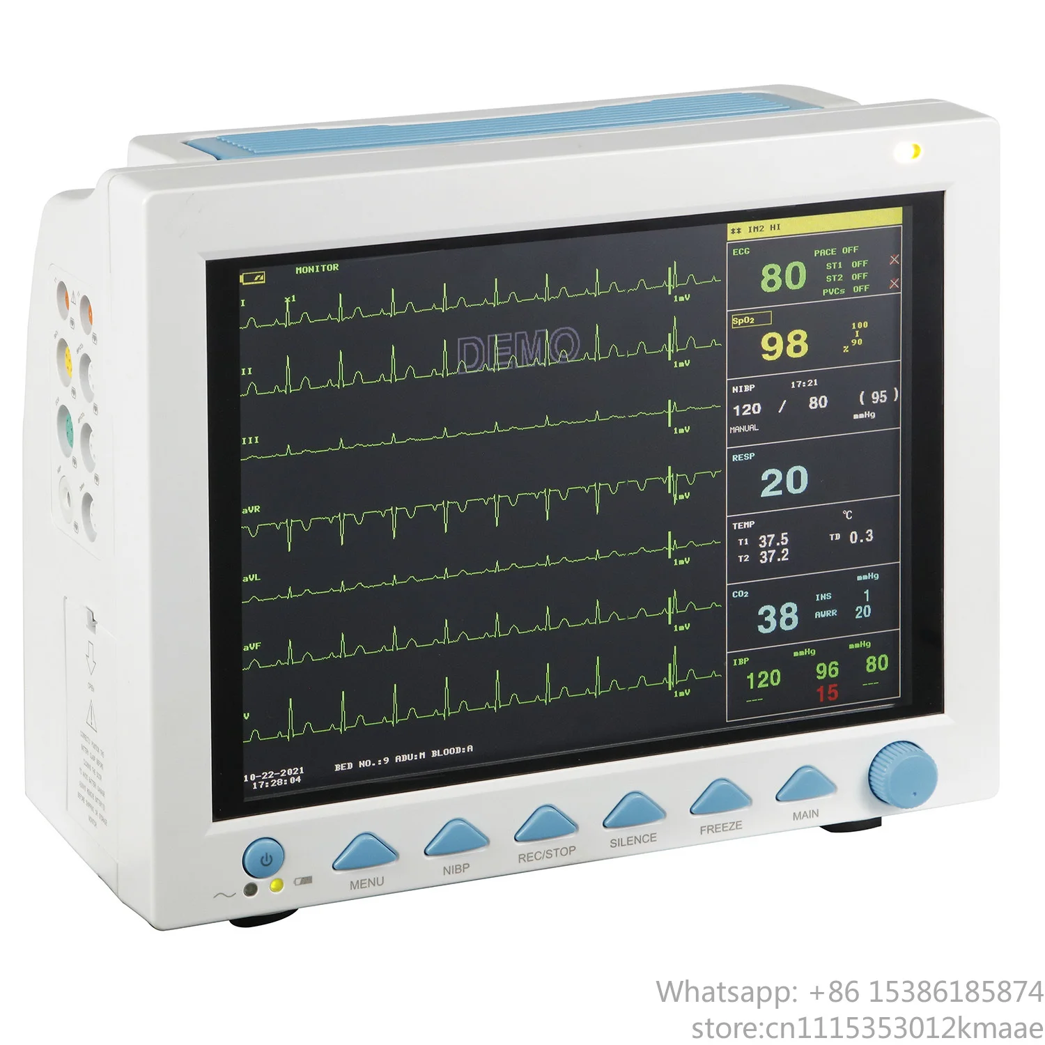 Vequyn CMS8000-Vet Electric Veterinary Patient Monitor: ECG, SpO2, Blood Pressure Monitoring