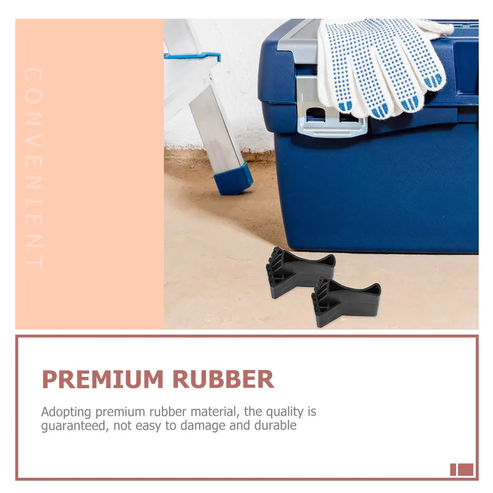 

2Pcs Non-slip Ladder Feet Cover Durable Rubber Pads Replacement Caps Protector Construction Tools Facility Accessories