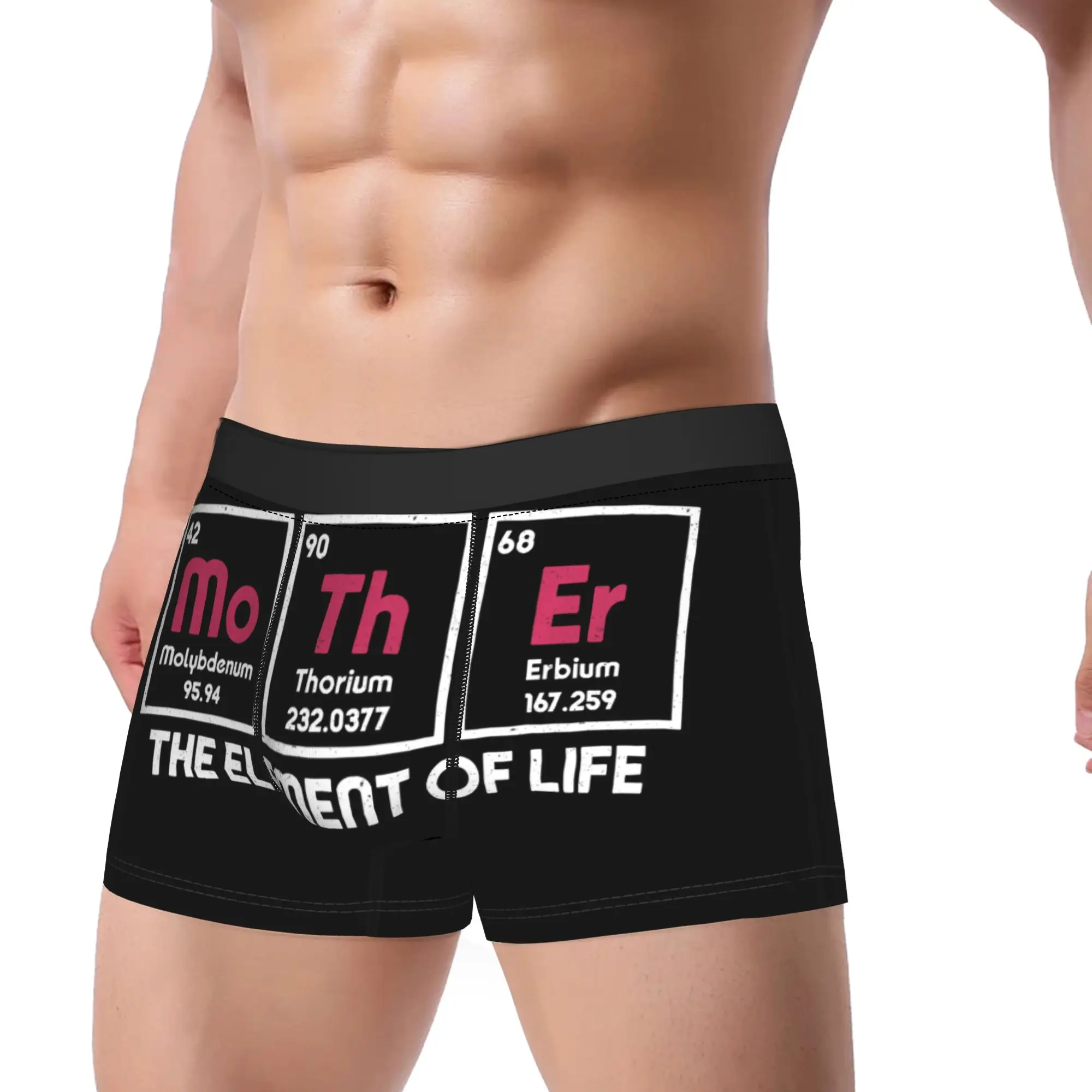 Periodic Table Element of Life  Mothers Day Underpants Homme Panties Men's Underwear Comfortable Shorts Boxer Briefs