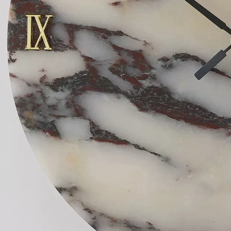 Innovative Clock Function LED Wall Lamp Natural Stone Indoor Foyer Bedroom Dining Room Lighting Fixtures Marble