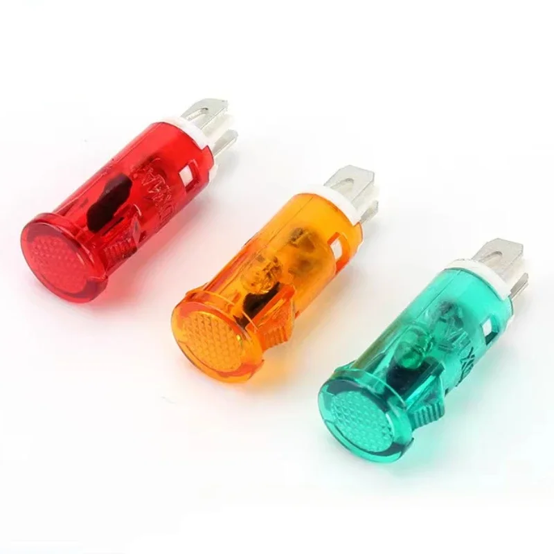 10PCS/Lot MDX-11A Card Type Indicator Light12/24/220/380V Plastic Indicator Light Freezer Power Indicator Red Green Yellow Light