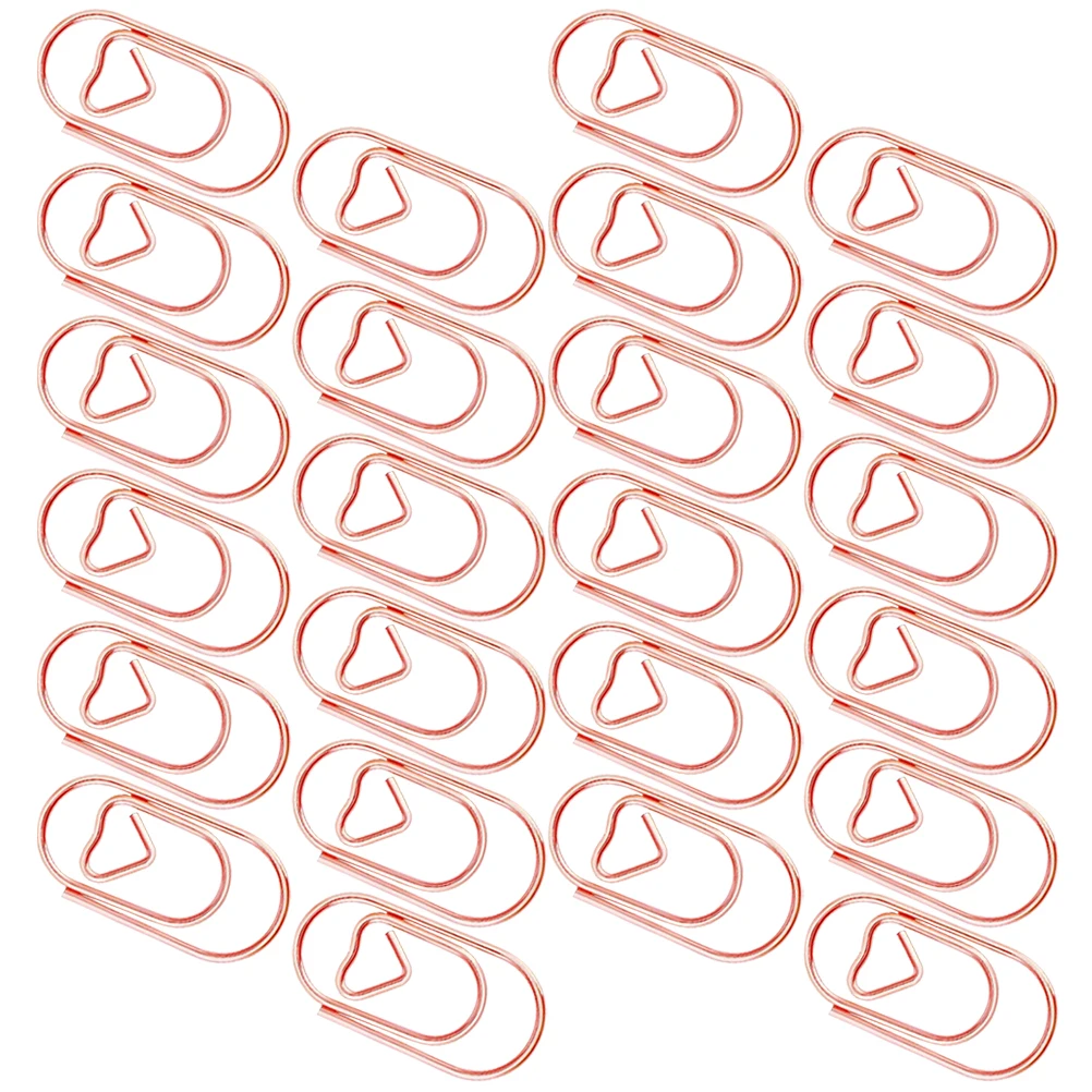 

TEHAUX 200pcs Small Heart Shape Metal Paper Clips for Office File Document Holder