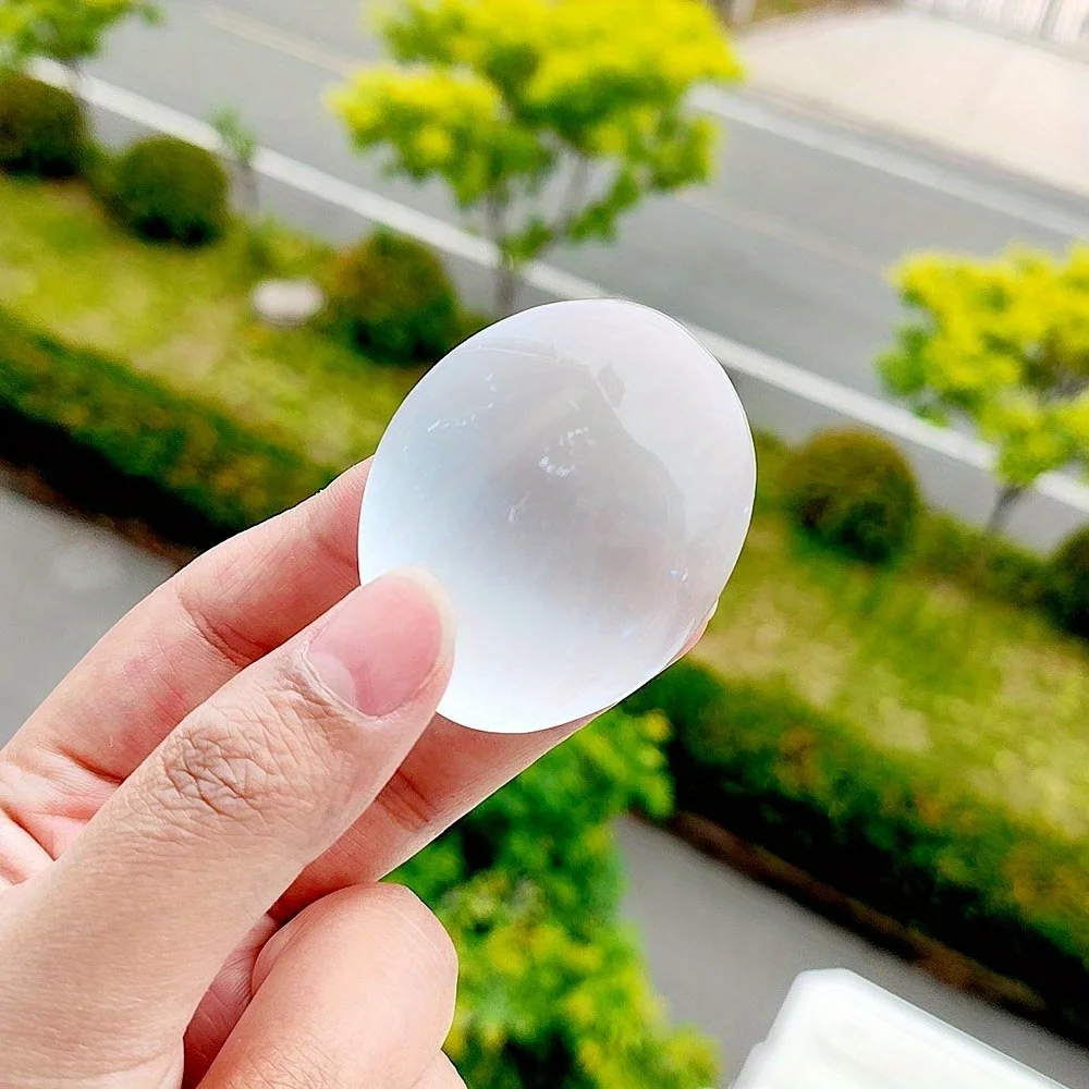 Pedra de palma de quartzo branco natural, artesanato em gesso, presente de feriado exclusivo, relaxamento e melhorando bem-estar, pedra decorativa