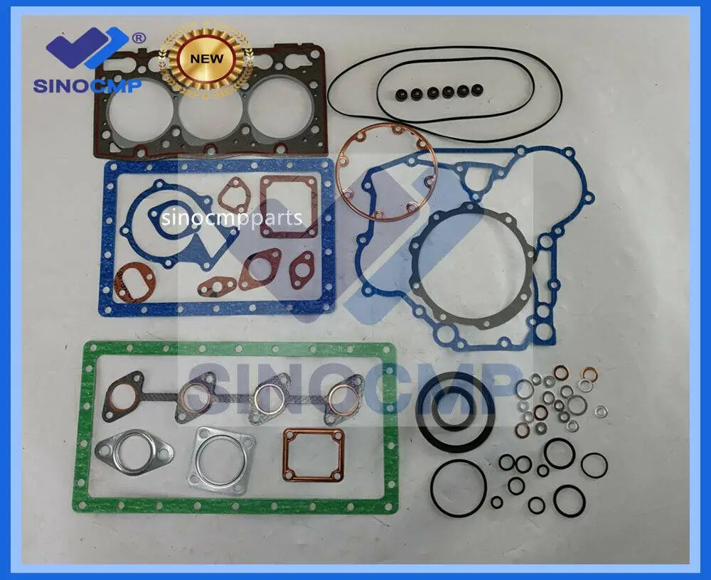 SINOCMP D1005 D1005-B Engine Overhaul Full Gasket Kit 16236-99352 For Kubota B1750D B1750E Tractor with 3 months Warranty