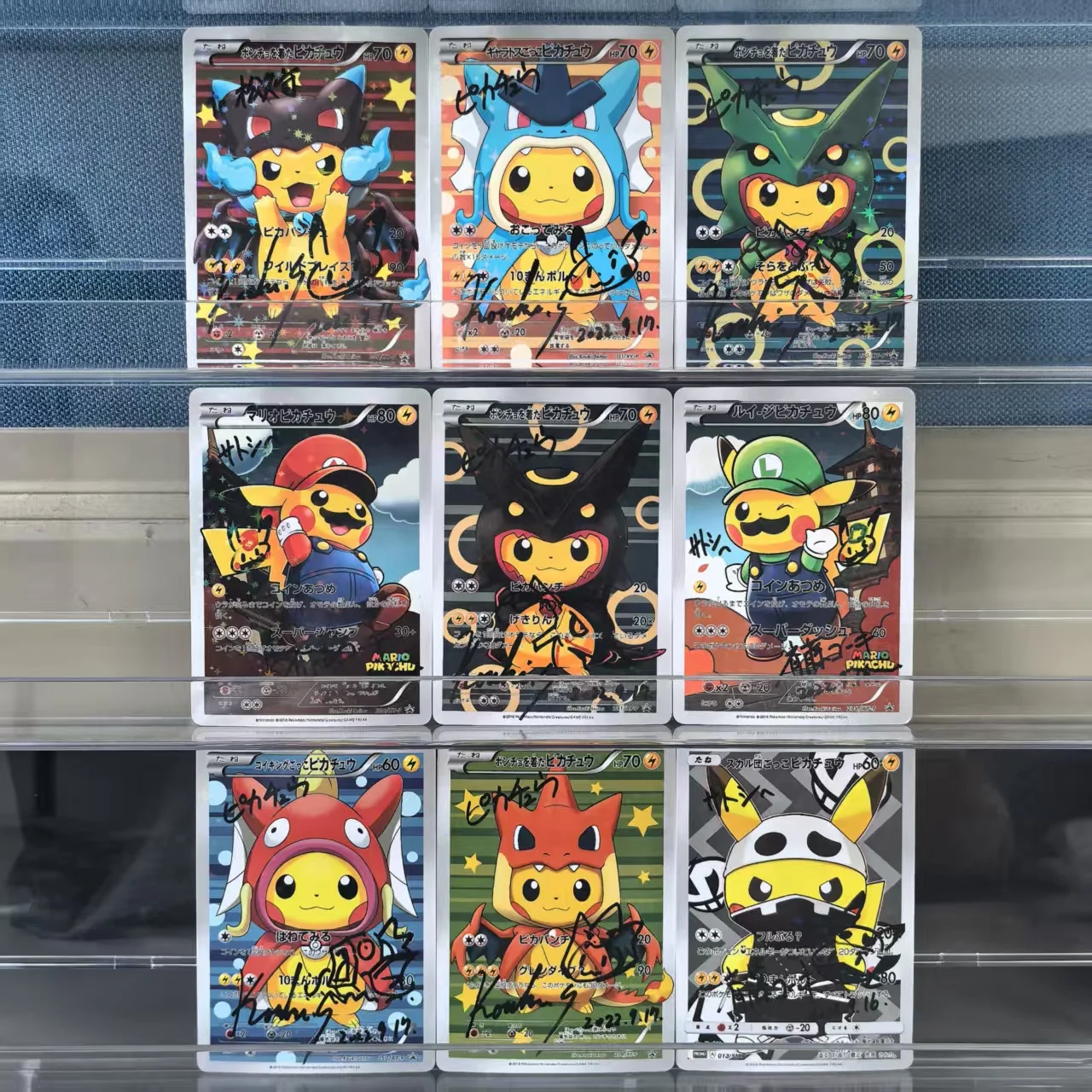 البوكيمون اليابانية XY تسجيل تأثيري ماريو بيكاتشو بونشو ارتداء RAYQUAZA P.W LUIGI نجوم فلاش قوي بطاقة الألعاب اللعب هدايا العيد