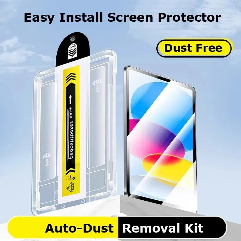 

Easy Install Tool Tempered Glass For iPad Air 13 11 5 4 Pro 13 11 A16 11th 2025 12.9 10th 9th Mini 7 6 HD Screen Protector Film