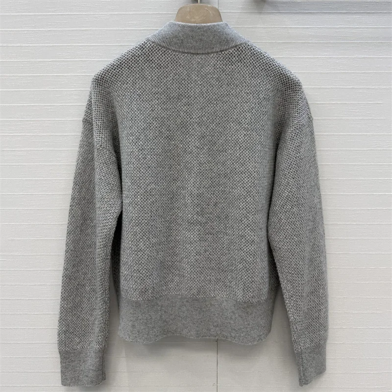 cardigan for women New elastic knitted hollow thin coat for autumn 2026 wool blend women's sweater Single breasted Knitwear y2k