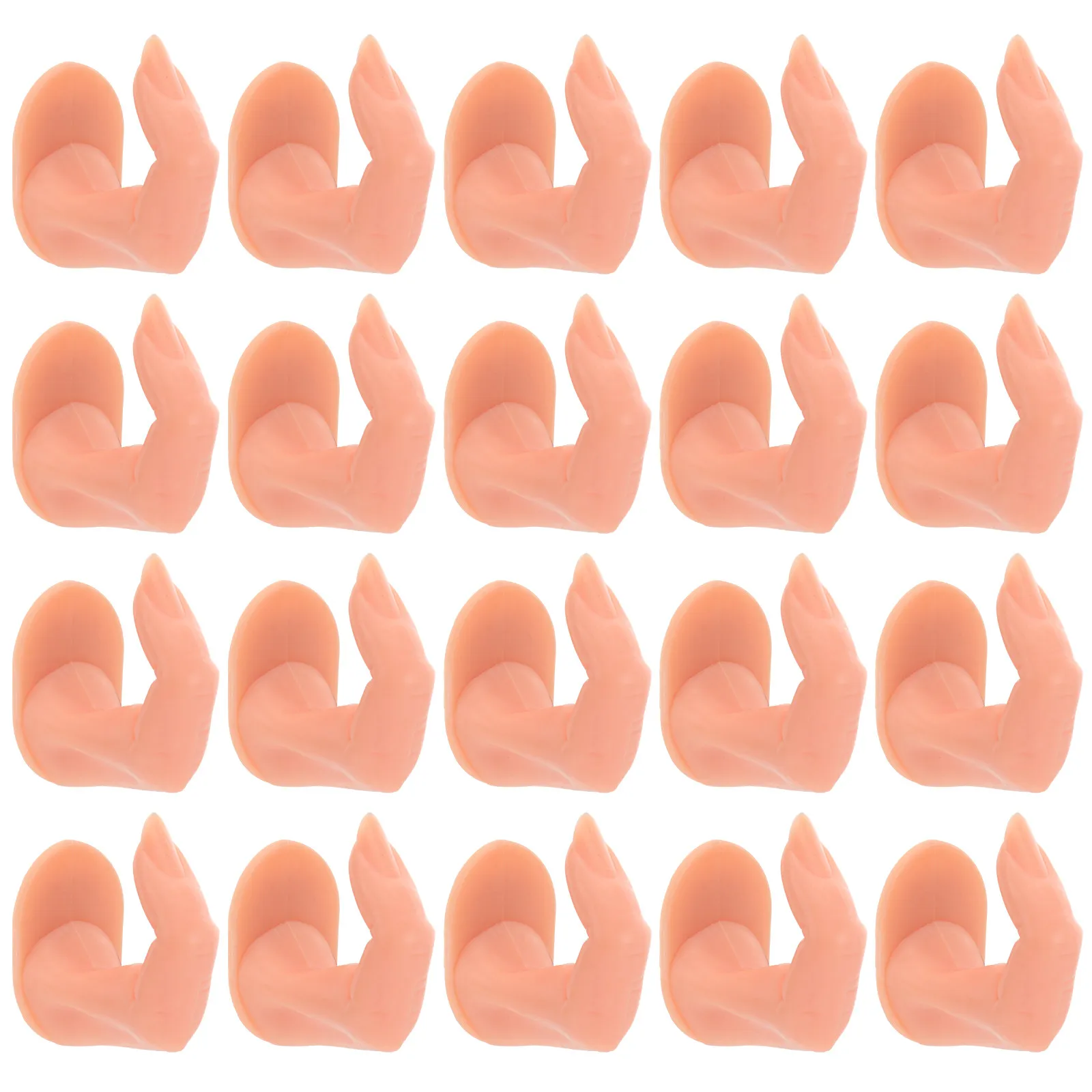 

20 шт. тренировочных пальцев для маникюра, высококачественные искусственные пальцы для начинающих мастеров нейл-арта, инструмент для практики маникюра, для использования в салонах