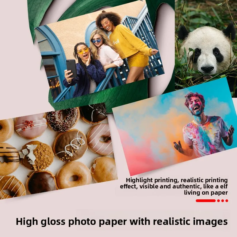 20Sheets A4 High-Gloss Photo Paper 5/6 Inch Printer Paper Waterproof Durable Photo Printing Paper without Fading