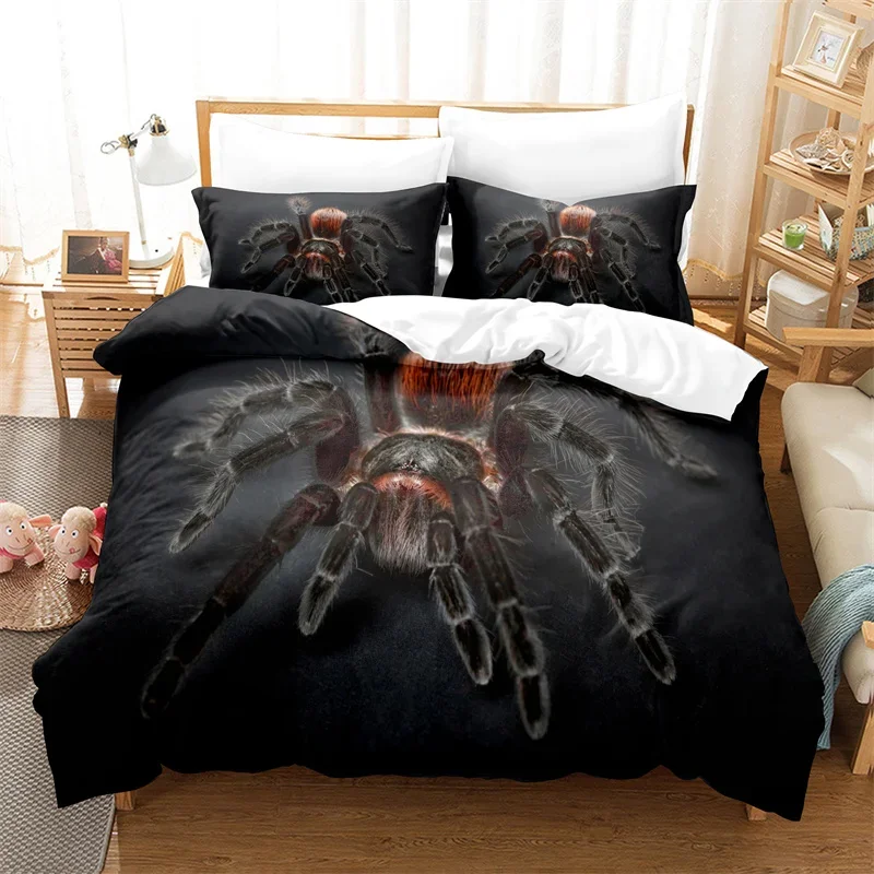 Spider And Animals Bedding Set Microfiber 3D Print Duvet Cover Queen King Size Fashion Design Comforter Cover With Pillowcases