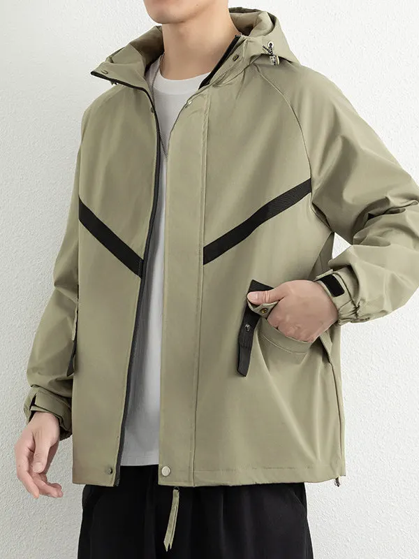 

Молодежная модная мужская ветрозащитная куртка для активного отдыха, весенне-осенняя повседневная деловая куртка с длинными рукавами на молнии