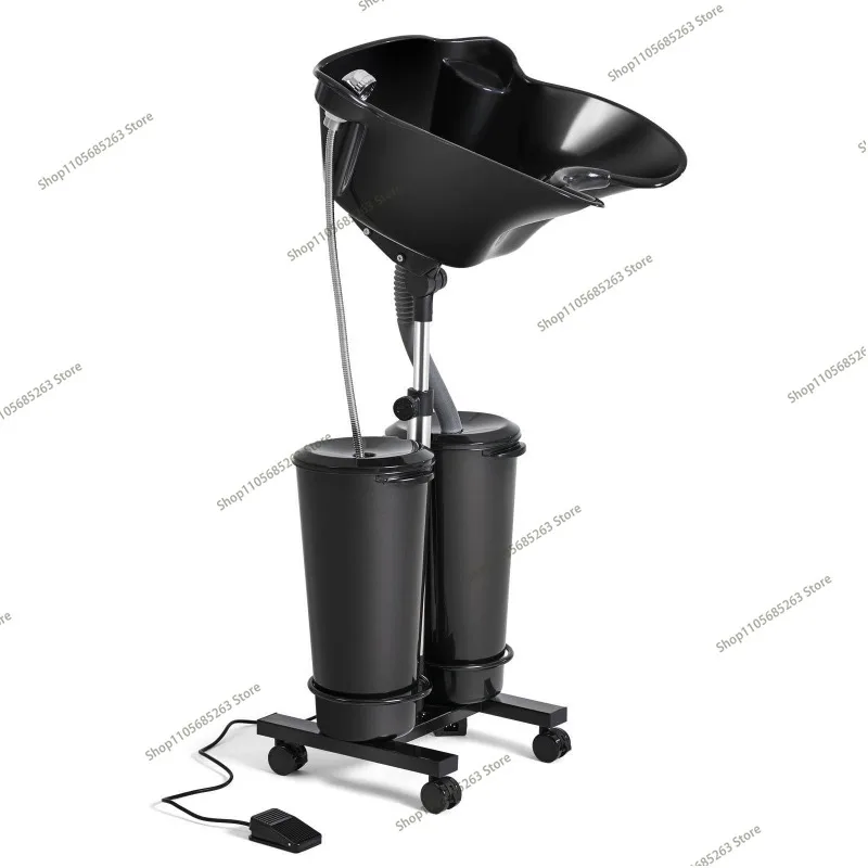 Vertical electric shampoo basin Portable double bucket with water pump Movable punch basin