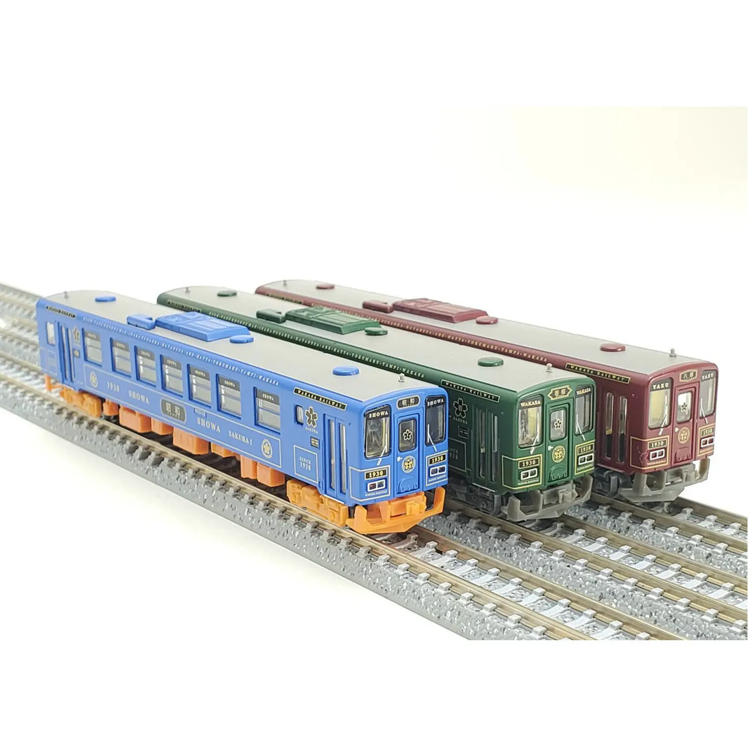 Tren de juguete tipo N 1/160, modelo WT3000 disponible en versiones azules y rojas, modelo de tren sin motor, regalo para niños