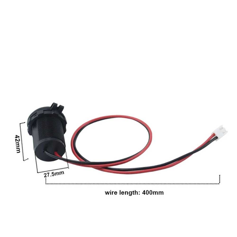 12V Dual USB Car Charger Socket With Voltage Display For QC3.0 Fast Charging Mobile Phone Power Adapter Accessory