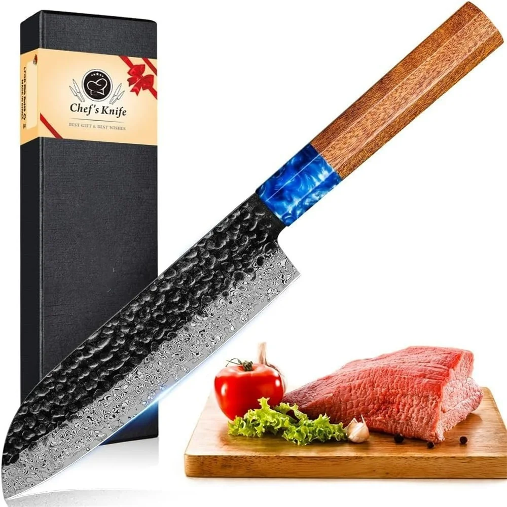 

Нож Santoku, дамасский нож Vg-10, острое стальное лезвие, профессиональные японские кухонные ножи, 7,0-дюймовые кухонные ножи и аксессуары