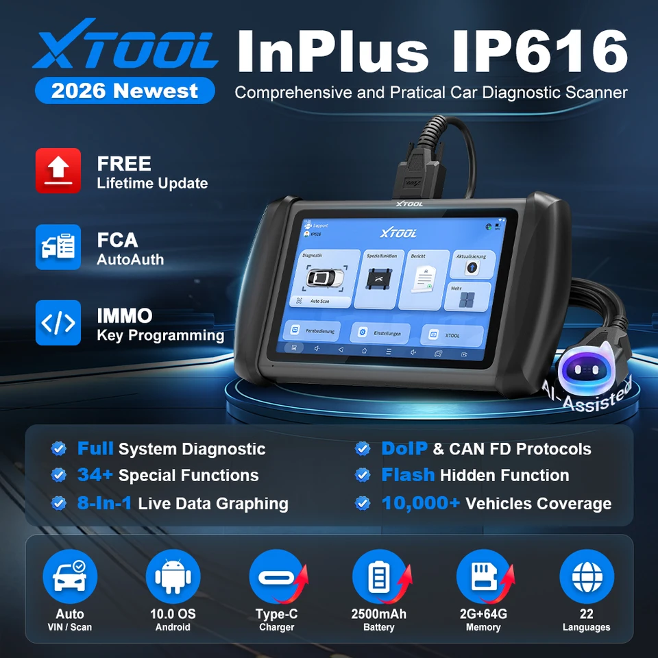 XTOOL InPlus IP616 OBD2 Scanner 2026
