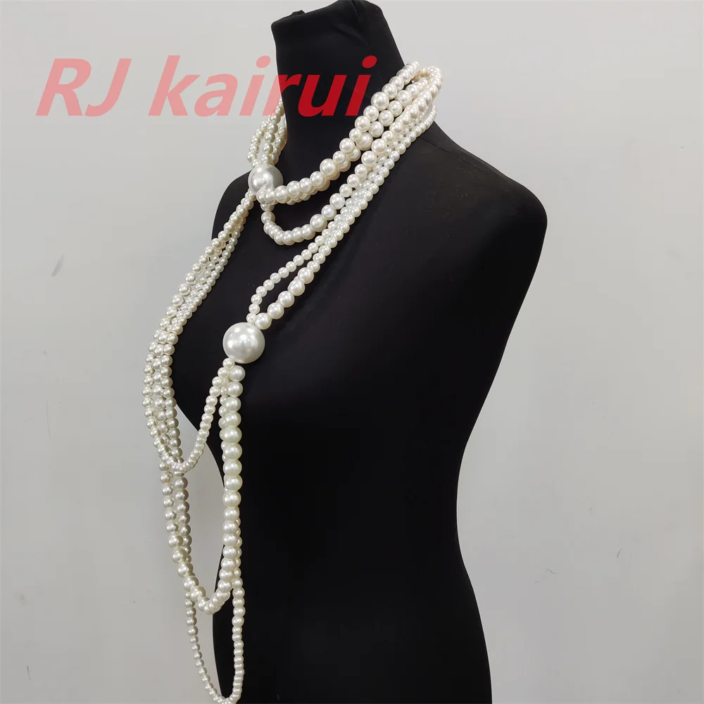 Fashion Style P09 Women Sexy Imitation White Pearls Necklace Beads Earrings Jewelry