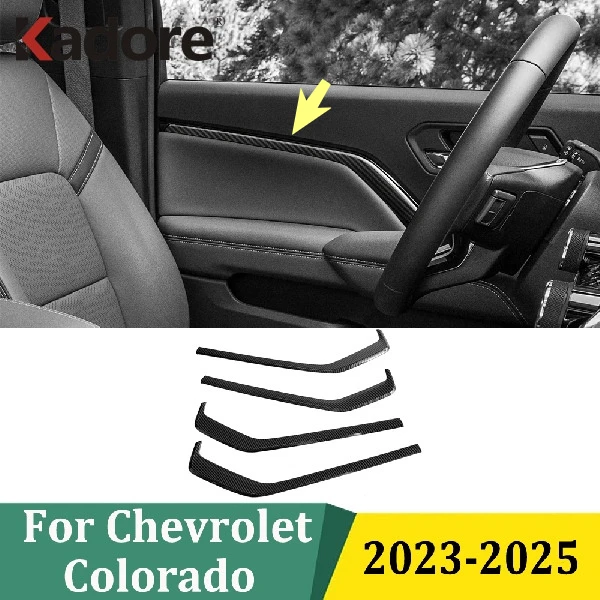

For Chevrolet Colorado 2023 2024 2025 Inside Door Decoration Moulding Trim Door Armrest Panel Cover Car Sticker Accessories