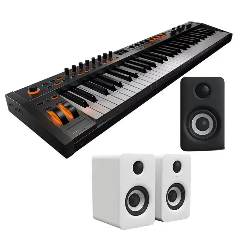 Portable USB MIDI Controller Keyboard 49/61/88Keys Semi-Weighted Backlit Drum Pad 200+ Rhythms Electronic Organ