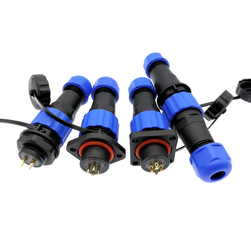 Waterdichte connector SP16 IP68 kabelconnector stekker en stopcontact mannelijk en vrouwelijk 2 3 4 5 6 7 8 9-pins - afbeelding 2