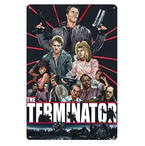 Terminator  Arnold Schwarzenegger Movie Metal Poster Tin Sign -  Plate -aluminum