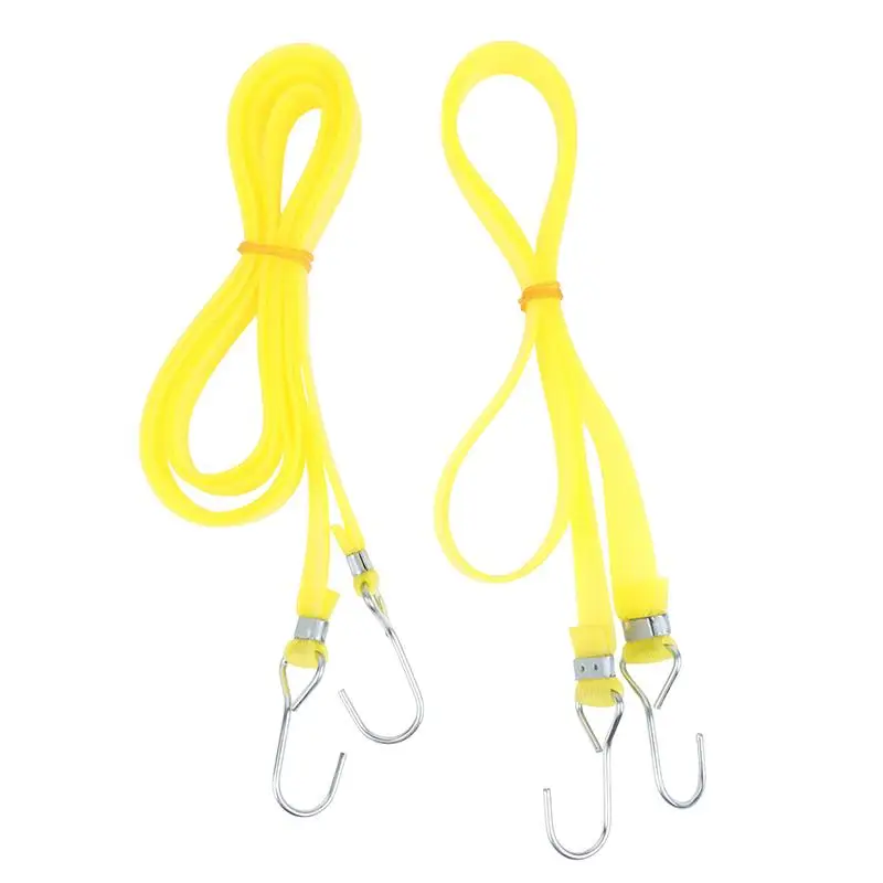 Heavy Duty Elastic Cargo Tie Down Straps 1M-2M with Anti-Rust Metal Hooks Bungee Cords for Bicycle Motorcycle Luggage Binding