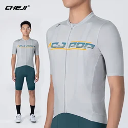 CHEJI-Cycling Jerseys for Men,Short Sleeved Tops,Quick Dry,Yyk Zipper,High Quality Fabric,Ciclismo,Anti-Sweat Breathable,Summer