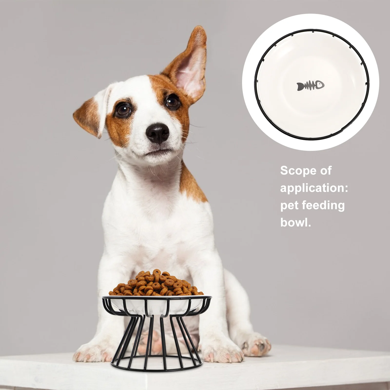 

1Set Ceramic Kitten Bowl with Raised Stand for Comfortable Feeding Elevated Pet Dish Ideal for Puppy and Cat Use