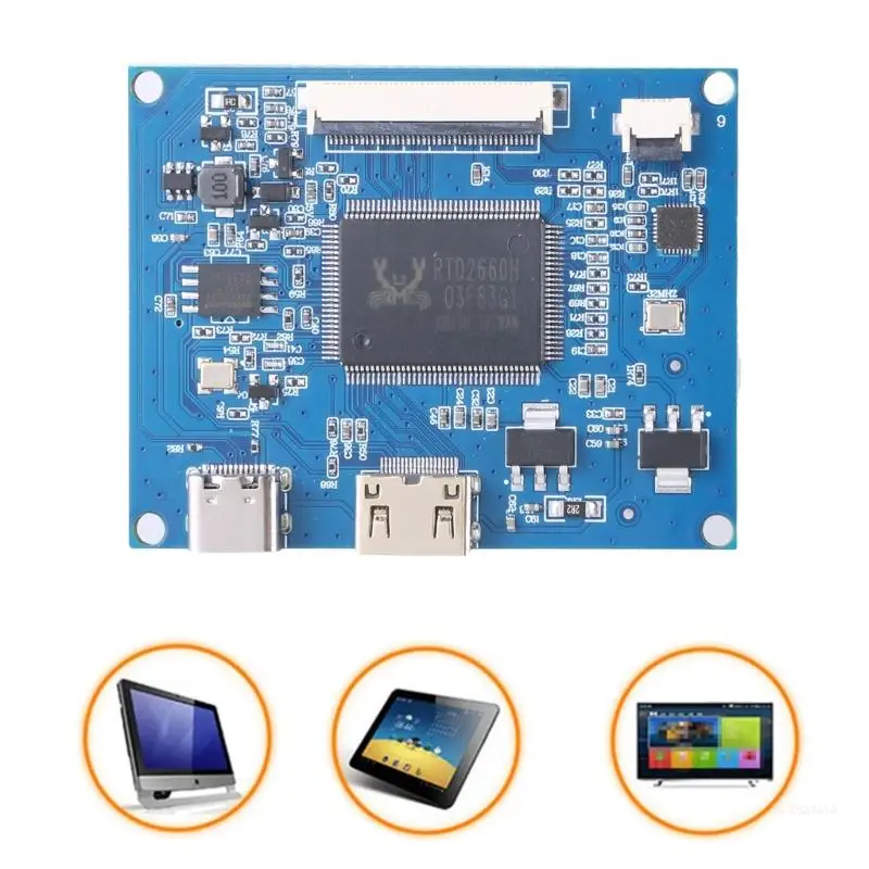 Type C 5V LCD Driver Board Display Module Plate 40Pin LVDS 1024X600 Resolution Support EJ070NA-01J Dropship