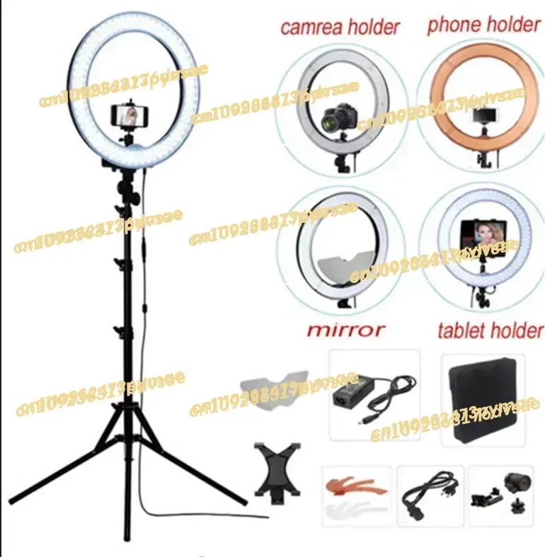 NEW top RL-18 DSLR camera photo ring light 55w vibration led flash lights LED 55W Portable  Selfie light with tripod carry bag