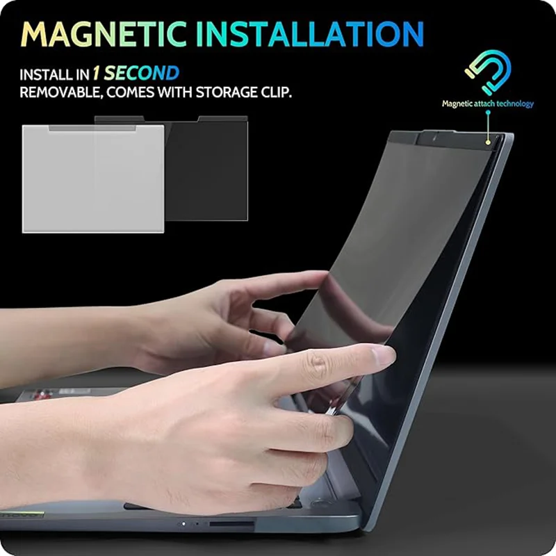 Magnetic Laptop Privacy Screen Protector 13 14 15.6 16 inch Anti Spy Filter Notebook Monitor Removable Magnet Anti Peering Film