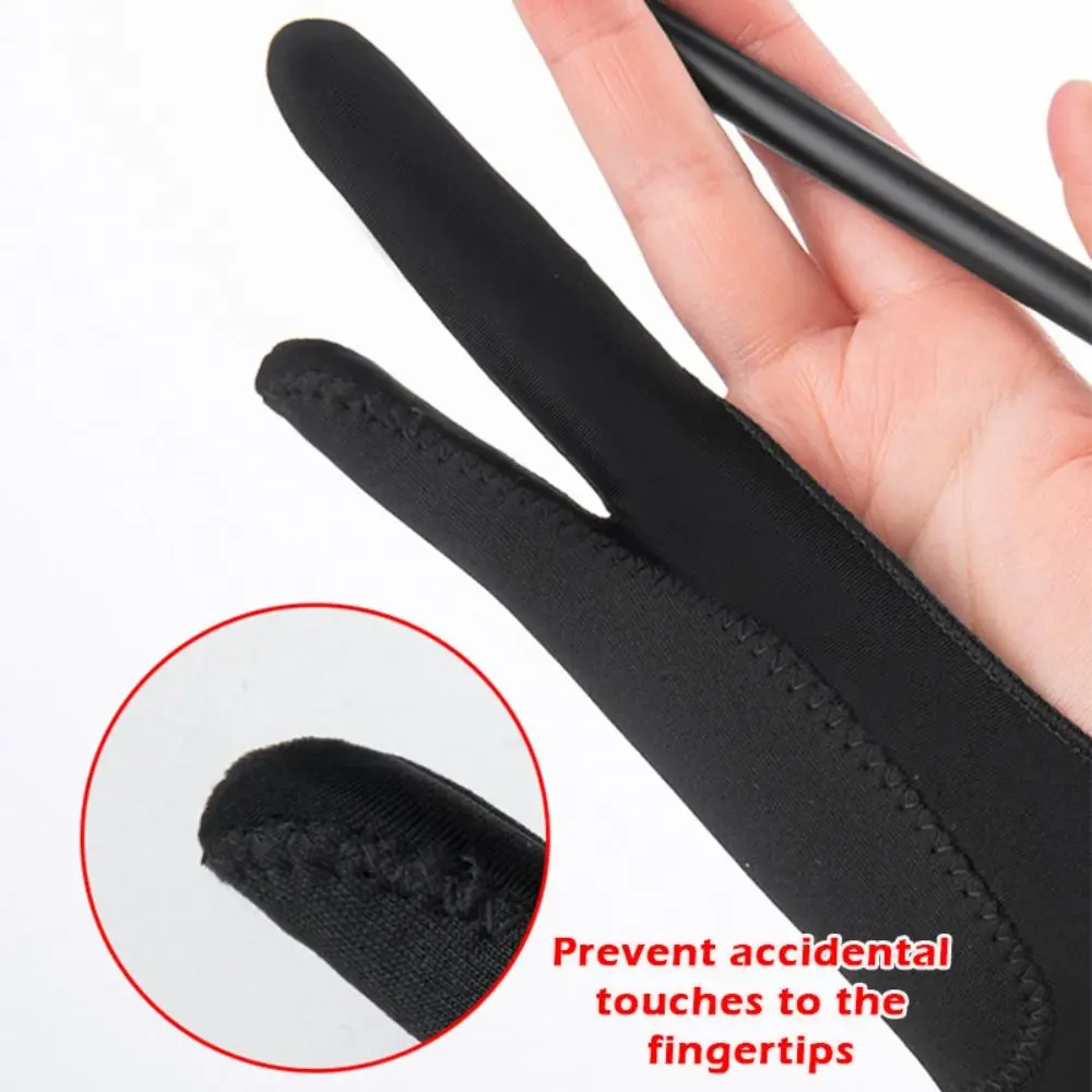1pcs High Quality 1/2 Fingers Painting Gloves Anti-touch Sweat-proof Sketch Gloves Anti-fouling Drawing Gloves Screen Board