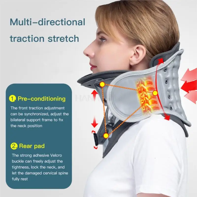 New Cervical Neck Traction Inflatable Neck Stretcher Adjustable Collar Stretching Correction for Home Traction Spine Alignment