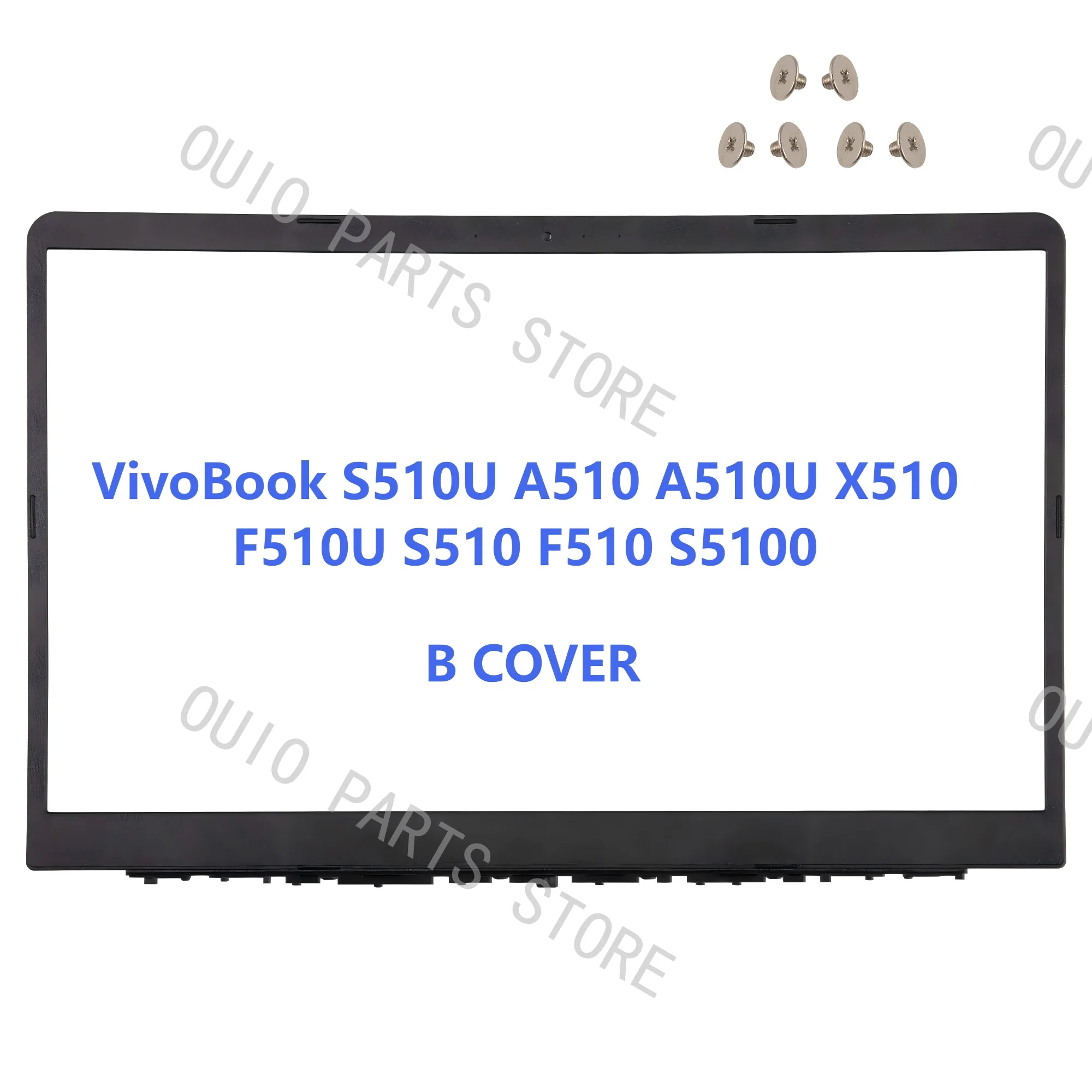 أجزاء ل VivoBook S510U A510 A510U X510 F510U S510 F510 s5100 المعادن LCD الغطاء الخلفي/الحافة/المفصلات الإسكان إصلاح