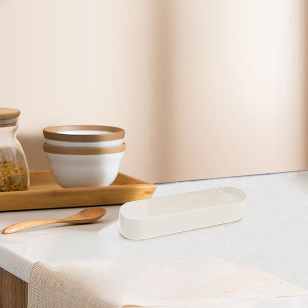 면봉 미니 베어 디자인 스토리지 주최자 휴대용 PP 소재 여행 케이스 면봉 주최자 화이트 색상