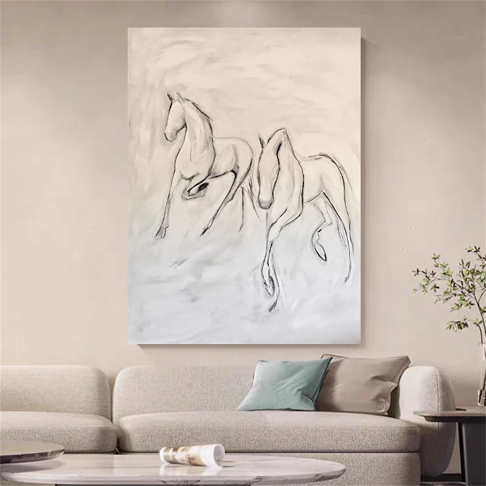 

2025 Large Size 100% Hand Painted Abstract Oil Painting On Canvas Wall Picture For Living Room Mural Bedroom Home Decor Wall Art